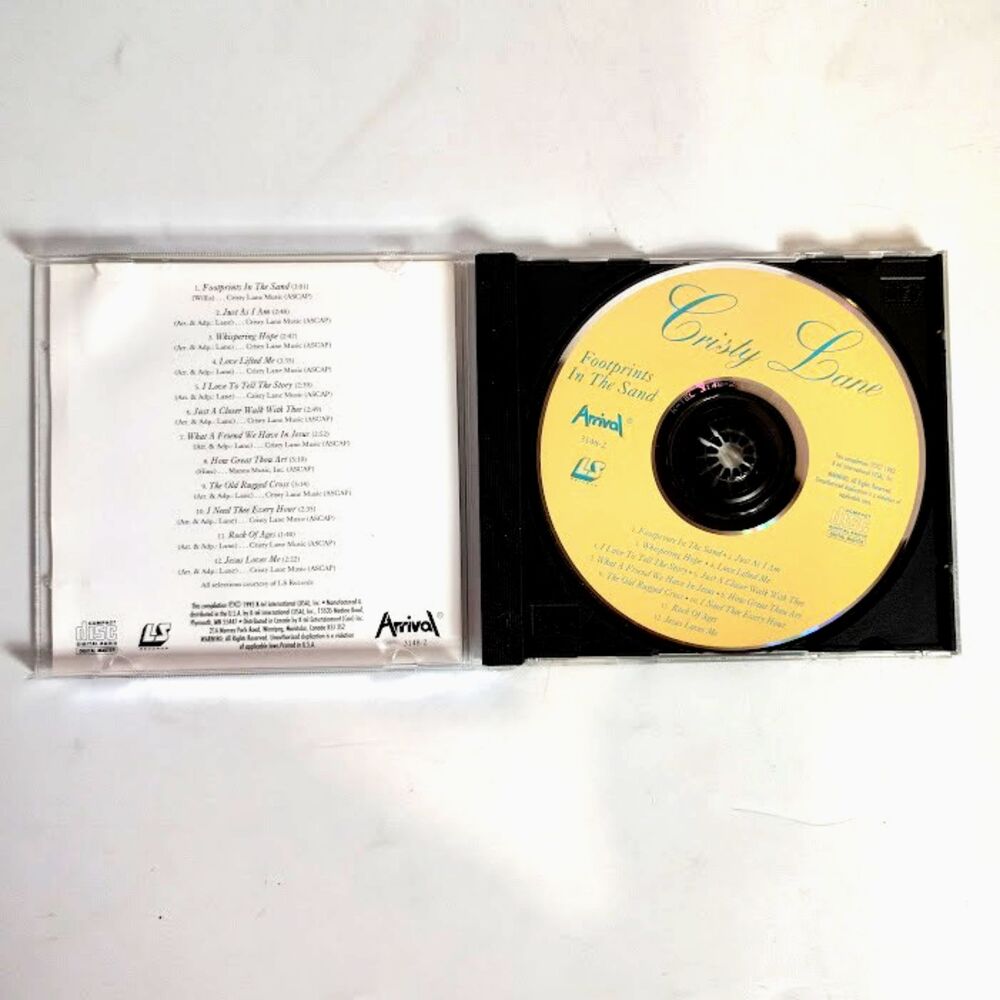 Footprints in the Sand by Cristy Lane CD 1993 Christian K-tel International - Picture 2 of 3